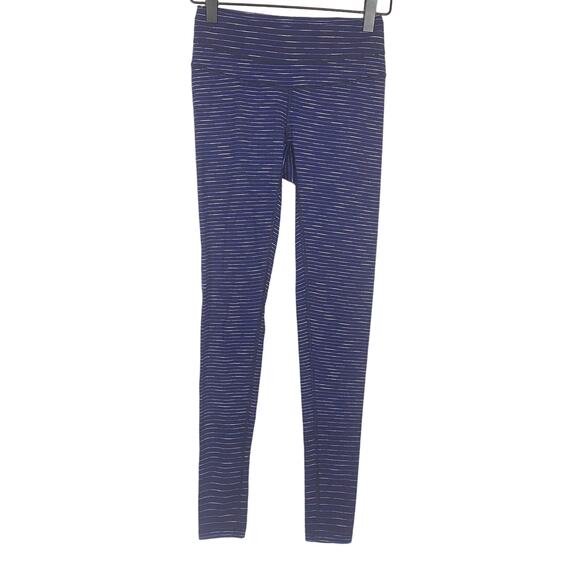 Lucy Heathered Navy Blue Full Length Legging Workout Pant Sz XS - Picture 1 of 10